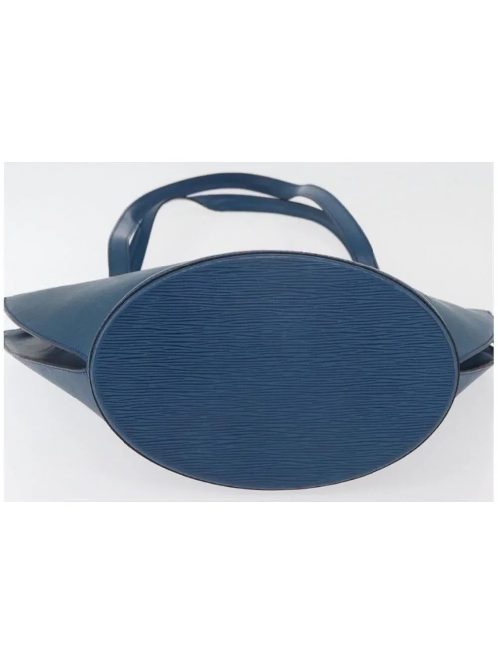 Authentic LOUIS VUITTON Epi Saint Jacques Shopping Shoulder Bag Blue M52275 LV